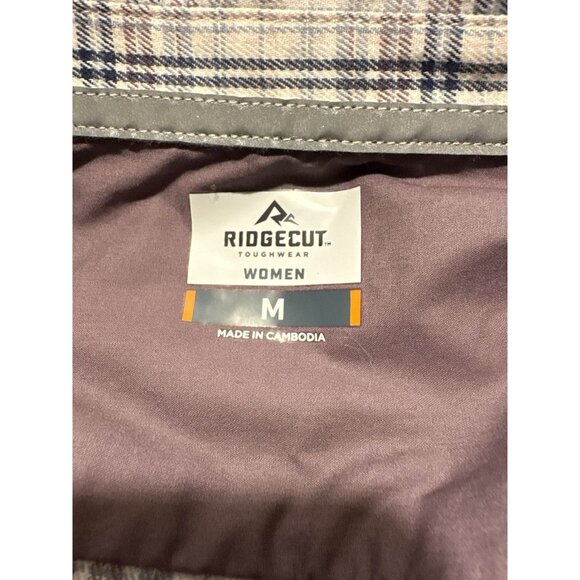 RIDGECUT Toughwear Plaid Flannel Button-Up Shirt Blue Purple Gorpcore Medium - Picture 7 of 8